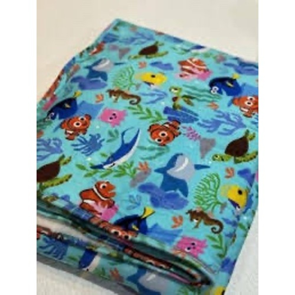Disney Little Sleepies Finding Nemo Dory Bamboo Swaddle Blanket Blue Lunaluxe